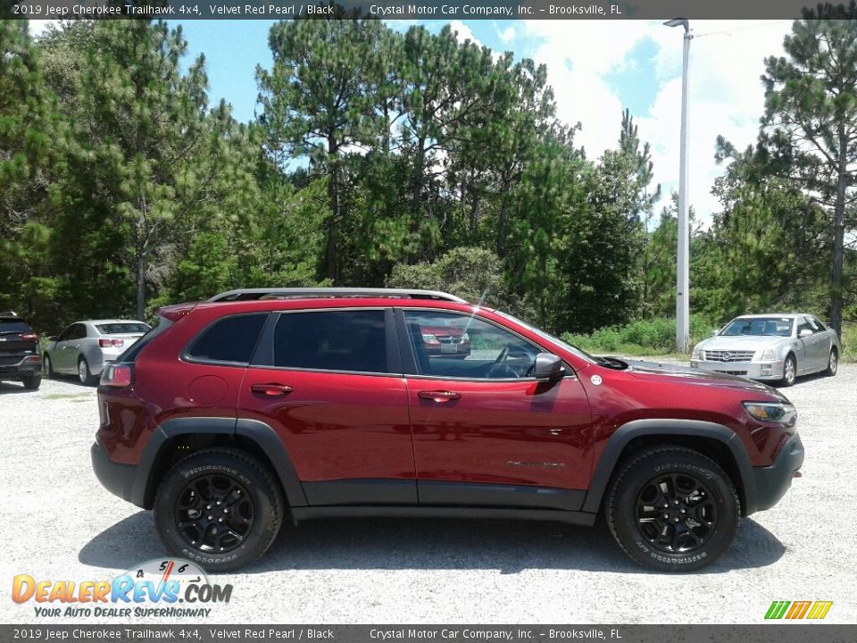 2019 Jeep Cherokee Trailhawk 4x4 Velvet Red Pearl / Black Photo #6