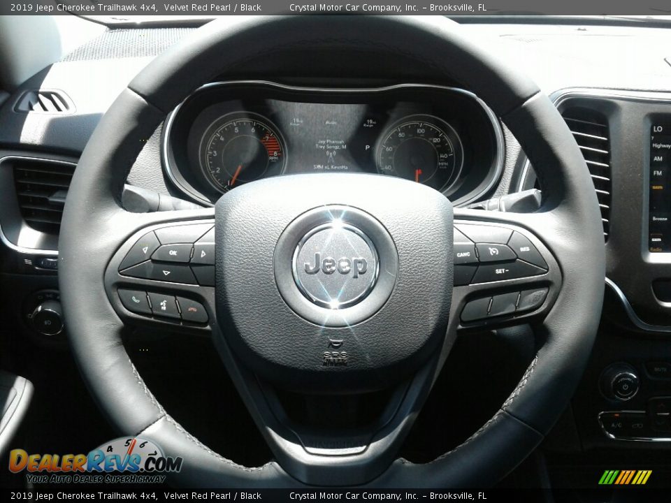 2019 Jeep Cherokee Trailhawk 4x4 Velvet Red Pearl / Black Photo #14