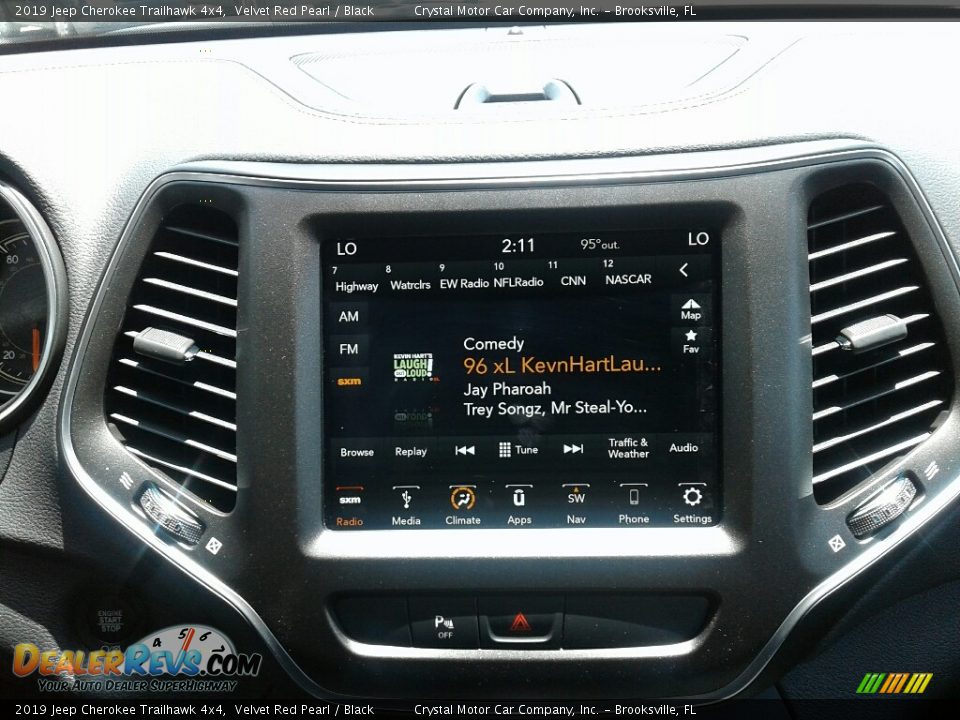 2019 Jeep Cherokee Trailhawk 4x4 Velvet Red Pearl / Black Photo #15