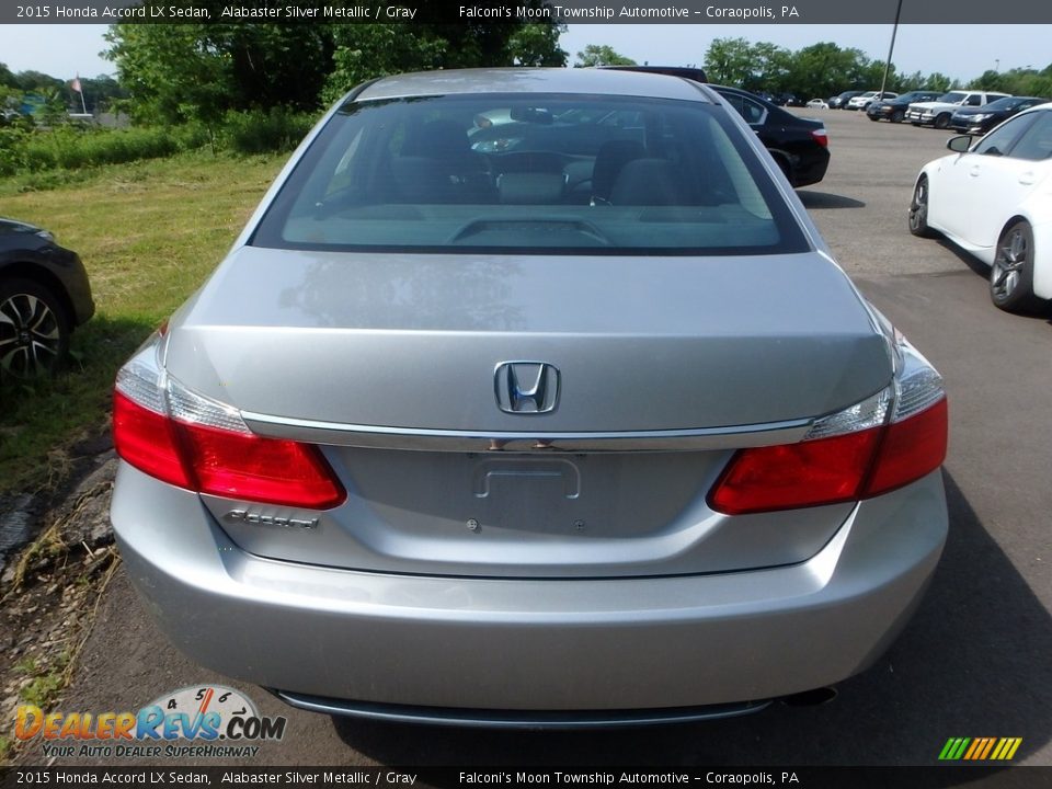 2015 Honda Accord LX Sedan Alabaster Silver Metallic / Gray Photo #3