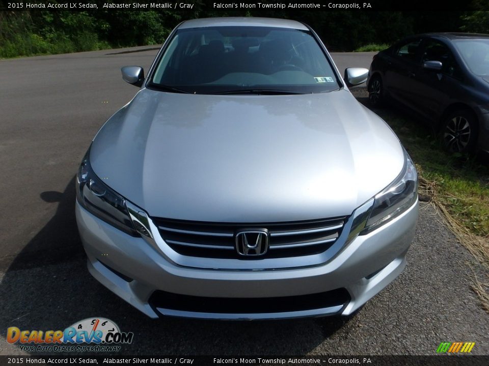 2015 Honda Accord LX Sedan Alabaster Silver Metallic / Gray Photo #5