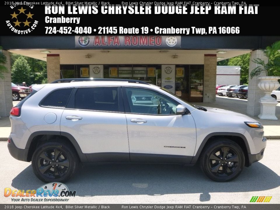 2018 Jeep Cherokee Latitude 4x4 Billet Silver Metallic / Black Photo #1
