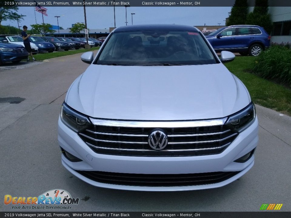 2019 Volkswagen Jetta SEL Premium White Silver Metallic / Titan Black Photo #1