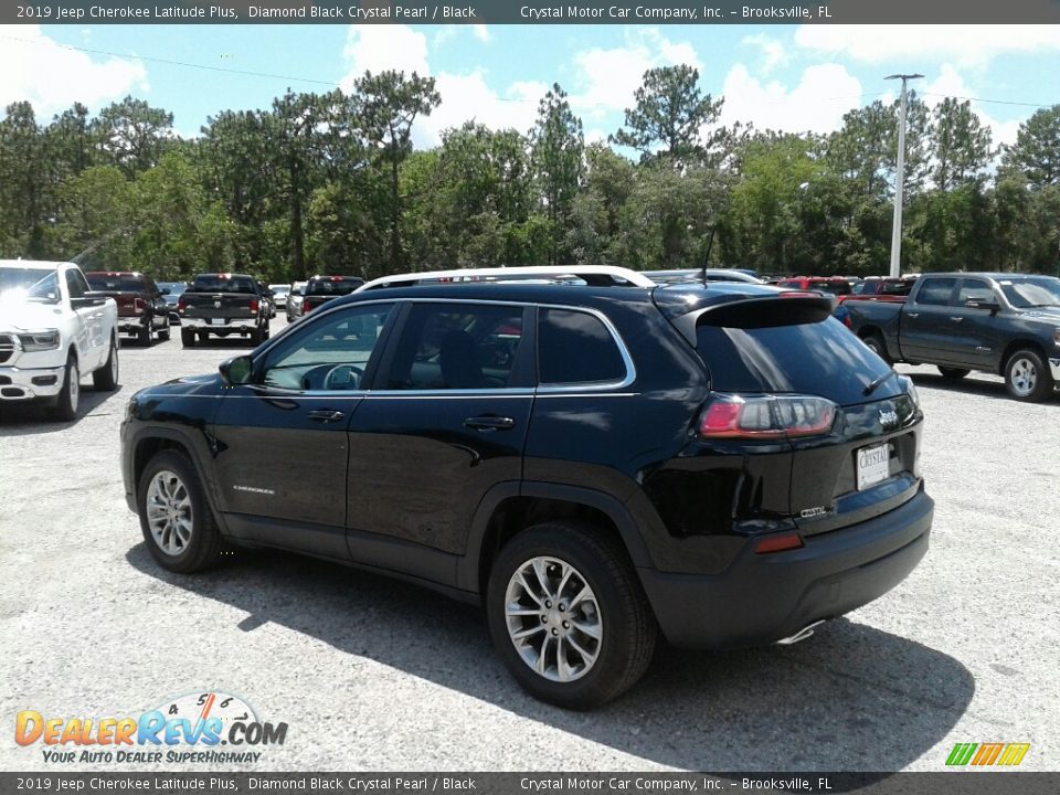 2019 Jeep Cherokee Latitude Plus Diamond Black Crystal Pearl / Black Photo #3