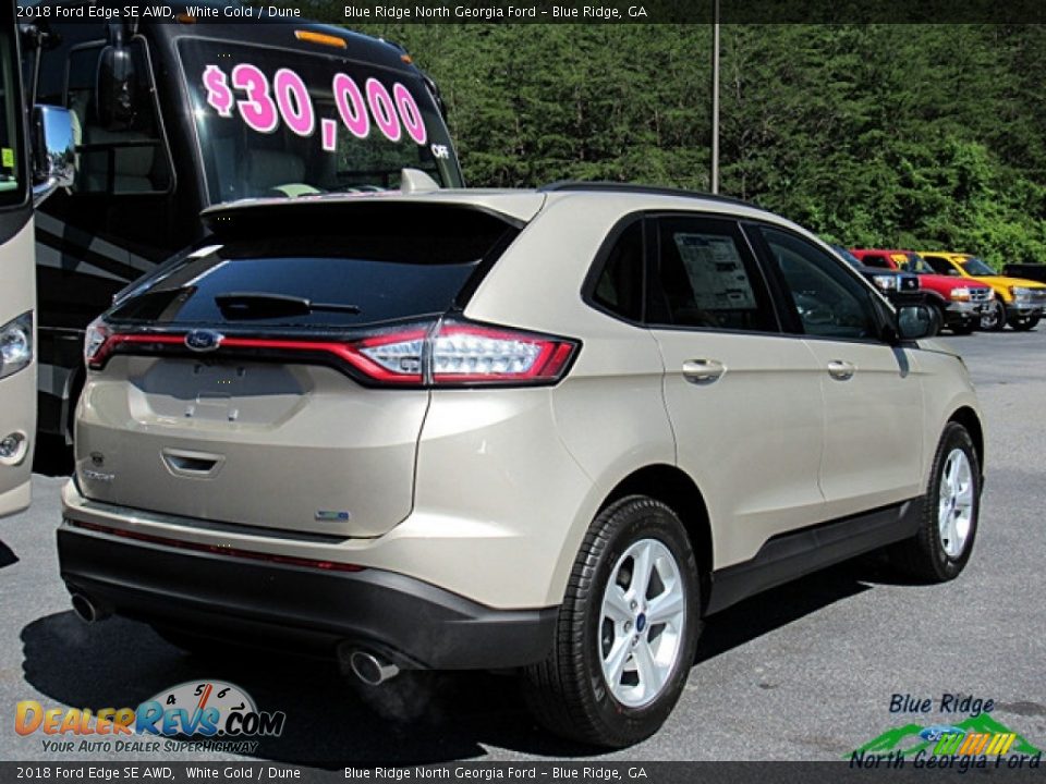 2018 Ford Edge SE AWD White Gold / Dune Photo #5