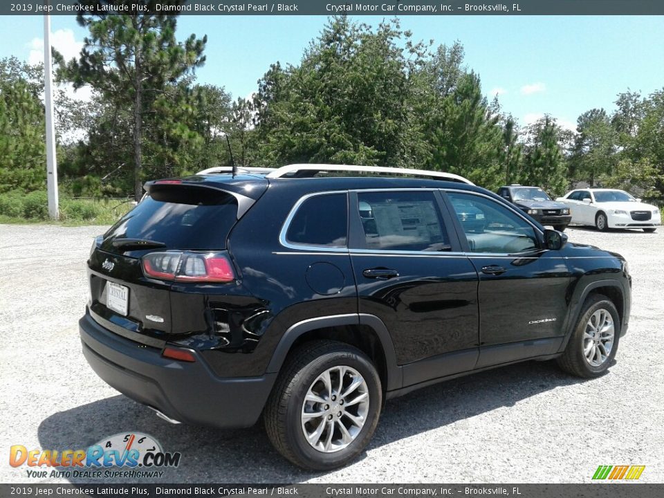 2019 Jeep Cherokee Latitude Plus Diamond Black Crystal Pearl / Black Photo #5