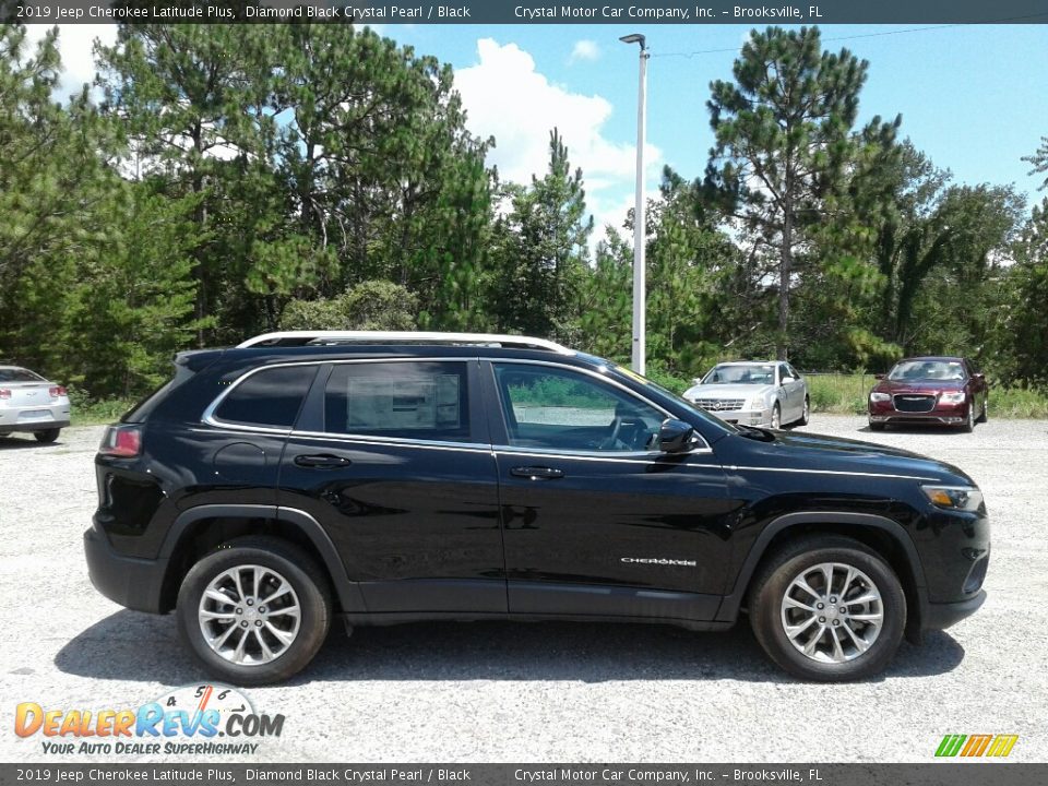 Diamond Black Crystal Pearl 2019 Jeep Cherokee Latitude Plus Photo #6