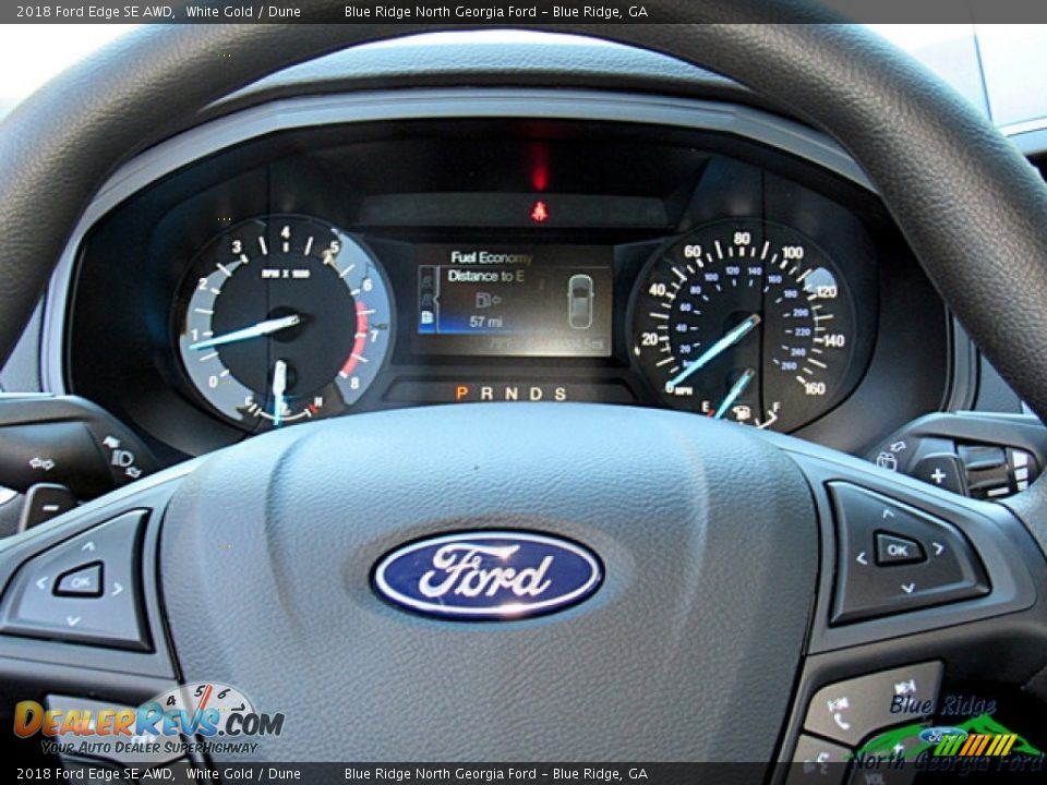 2018 Ford Edge SE AWD White Gold / Dune Photo #14