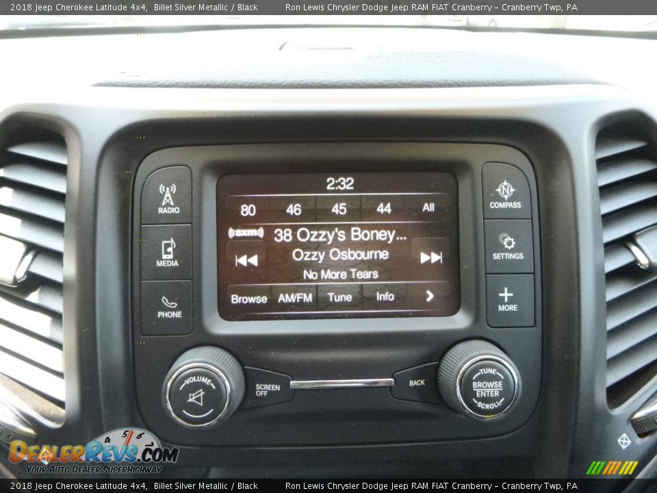 2018 Jeep Cherokee Latitude 4x4 Billet Silver Metallic / Black Photo #17