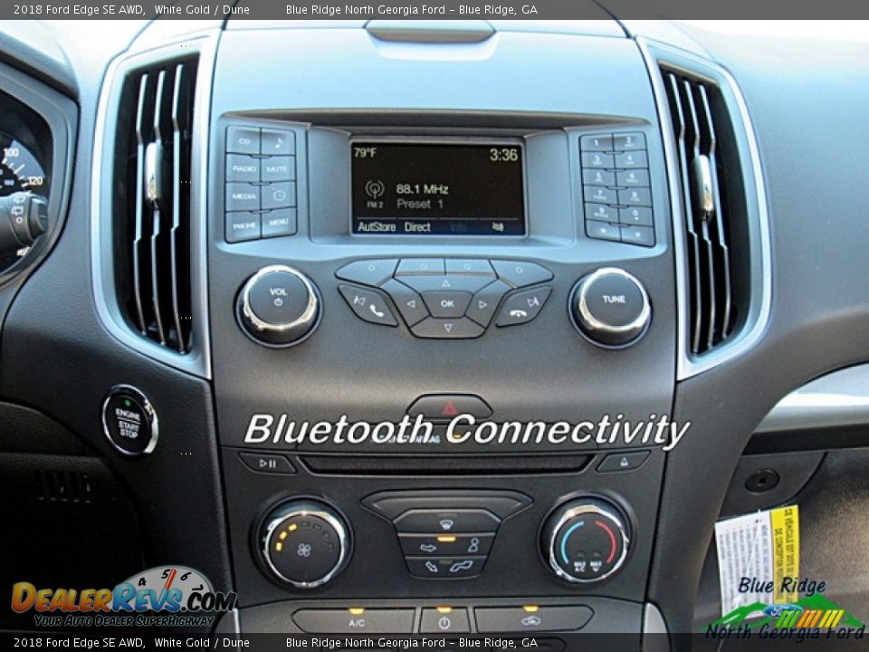 2018 Ford Edge SE AWD White Gold / Dune Photo #15