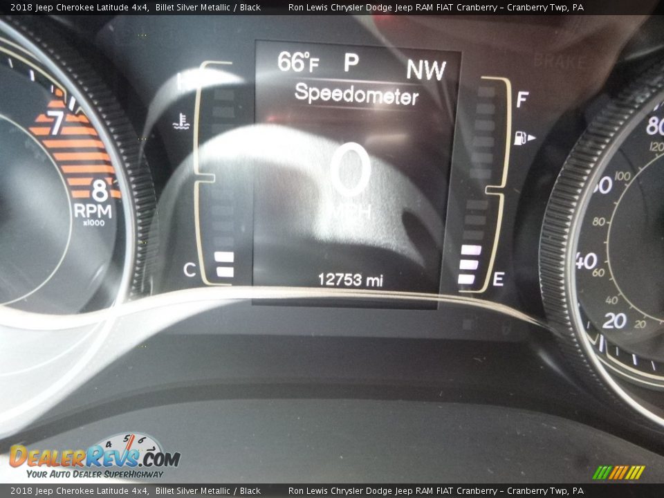 2018 Jeep Cherokee Latitude 4x4 Billet Silver Metallic / Black Photo #18