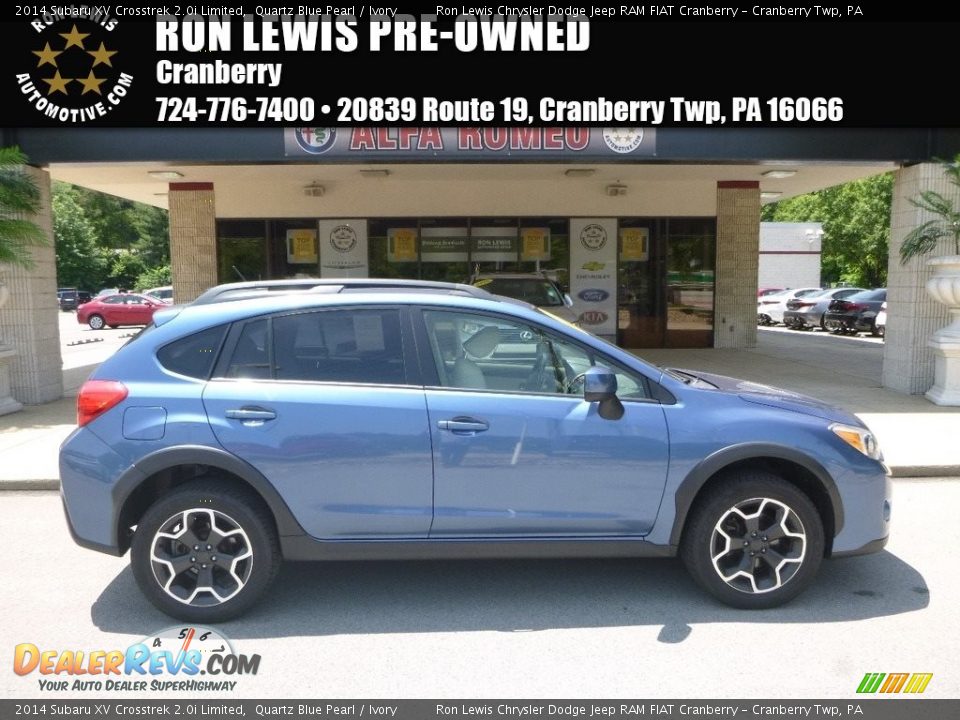 2014 Subaru XV Crosstrek 2.0i Limited Quartz Blue Pearl / Ivory Photo #1
