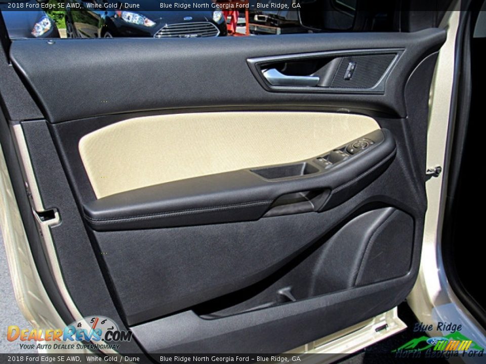 2018 Ford Edge SE AWD White Gold / Dune Photo #21
