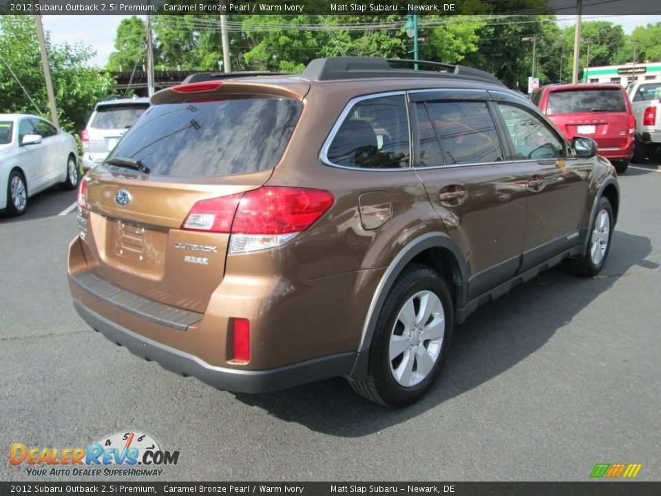 2012 Subaru Outback 2.5i Premium Caramel Bronze Pearl / Warm Ivory Photo #6