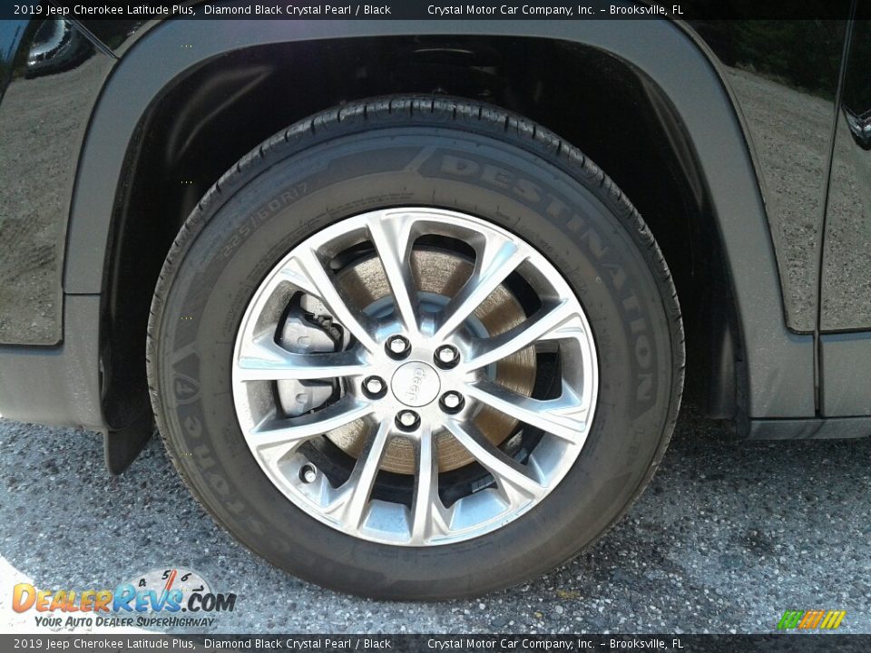 2019 Jeep Cherokee Latitude Plus Diamond Black Crystal Pearl / Black Photo #20