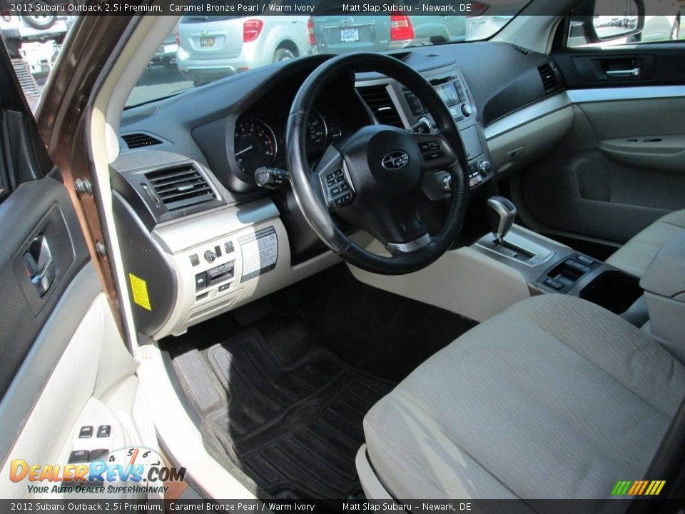 2012 Subaru Outback 2.5i Premium Caramel Bronze Pearl / Warm Ivory Photo #12