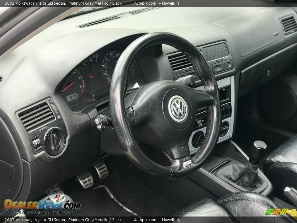 2003 Volkswagen Jetta GLI Sedan Platinum Grey Metallic / Black Photo #12