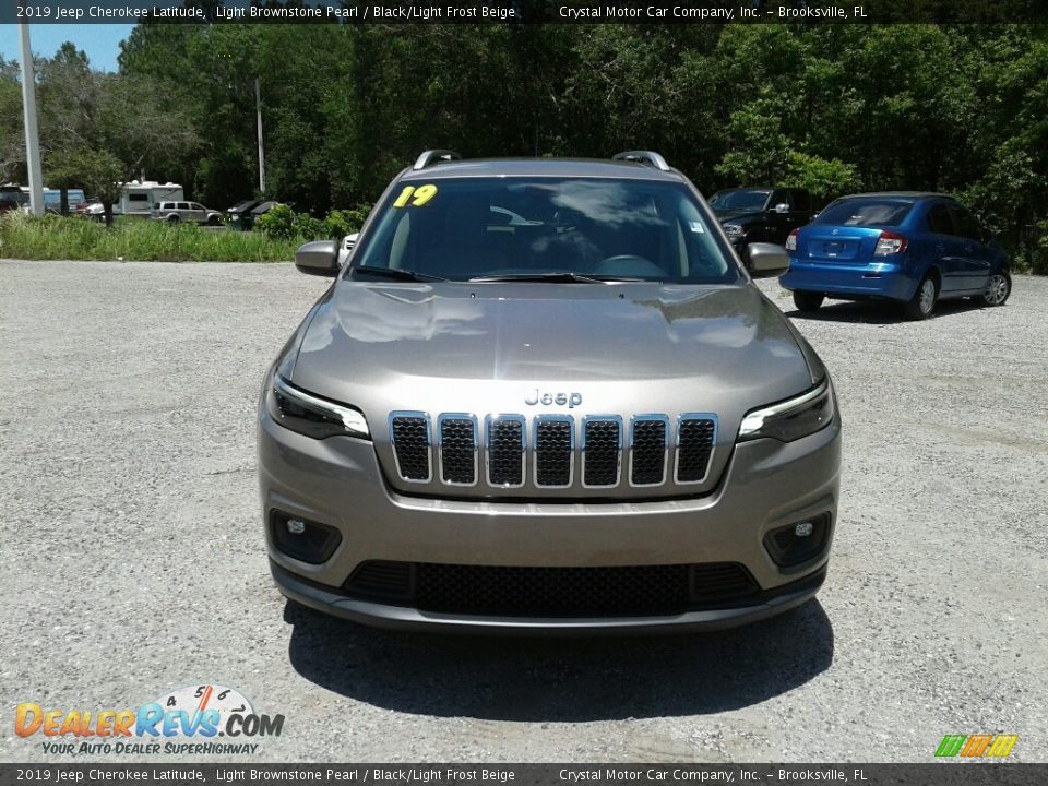 2019 Jeep Cherokee Latitude Light Brownstone Pearl / Black/Light Frost Beige Photo #8