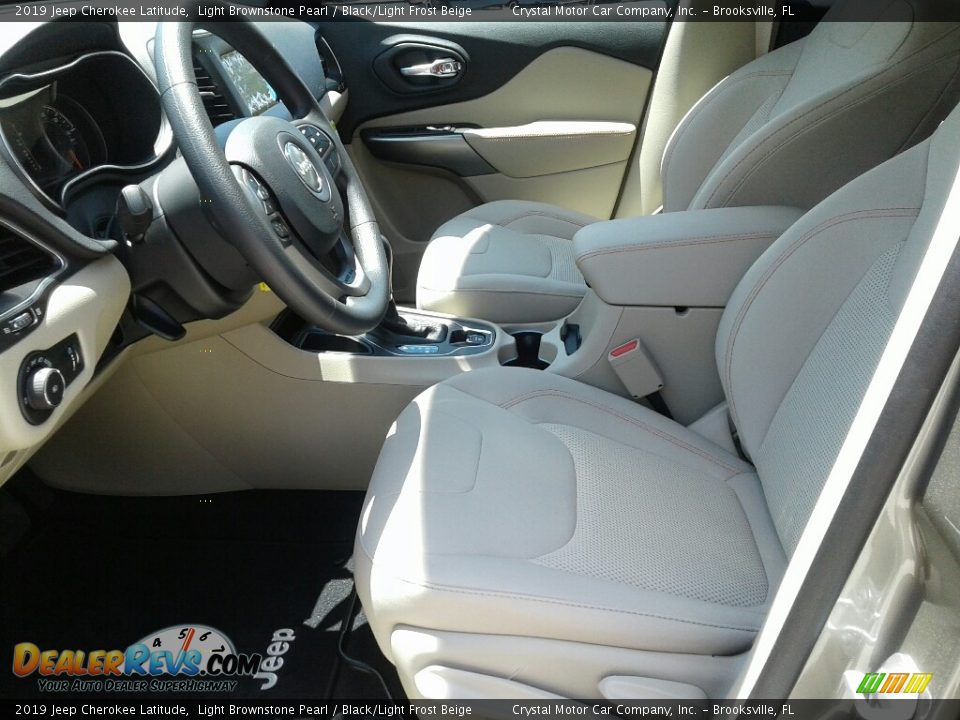 2019 Jeep Cherokee Latitude Light Brownstone Pearl / Black/Light Frost Beige Photo #9