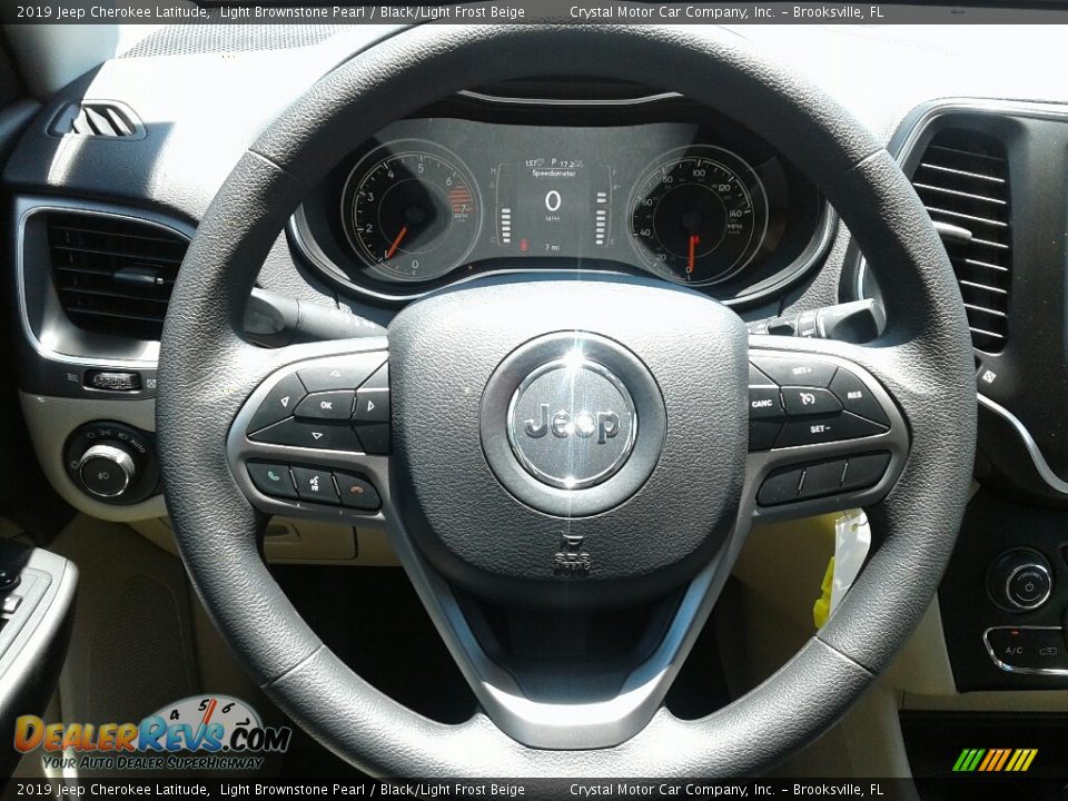 2019 Jeep Cherokee Latitude Light Brownstone Pearl / Black/Light Frost Beige Photo #14