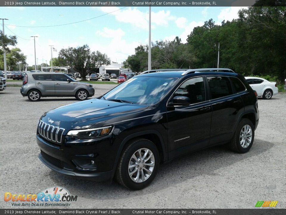 2019 Jeep Cherokee Latitude Diamond Black Crystal Pearl / Black Photo #1