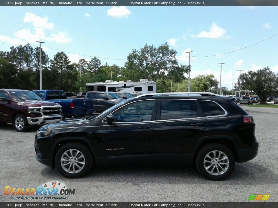 2019 Jeep Cherokee Latitude Diamond Black Crystal Pearl / Black Photo #2