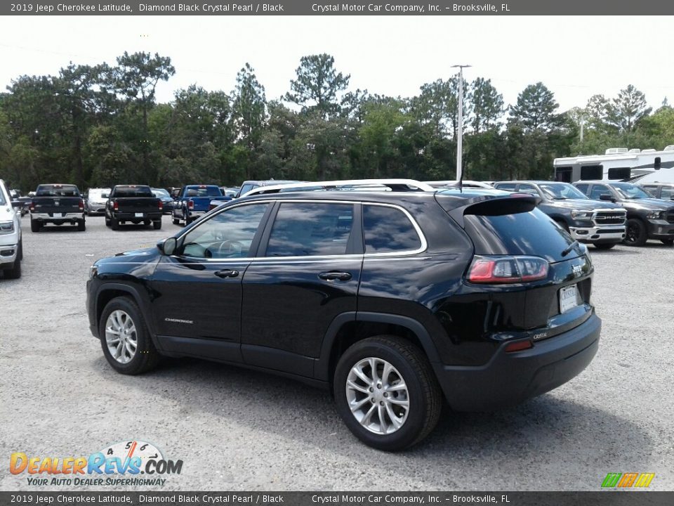 2019 Jeep Cherokee Latitude Diamond Black Crystal Pearl / Black Photo #3