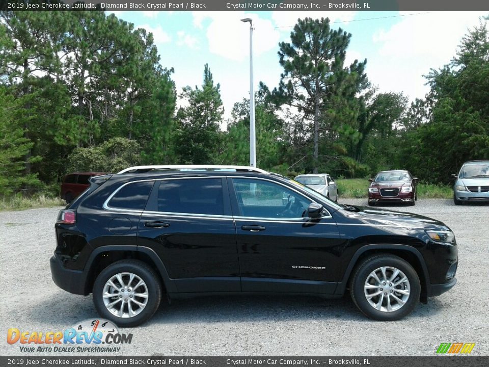 2019 Jeep Cherokee Latitude Diamond Black Crystal Pearl / Black Photo #6