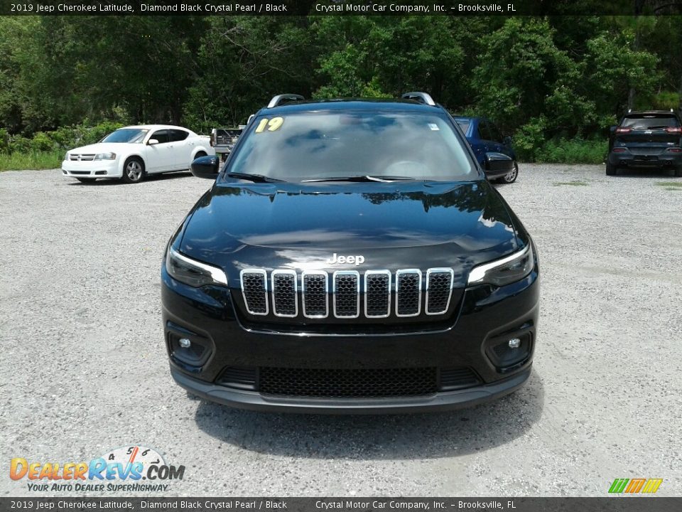 2019 Jeep Cherokee Latitude Diamond Black Crystal Pearl / Black Photo #8