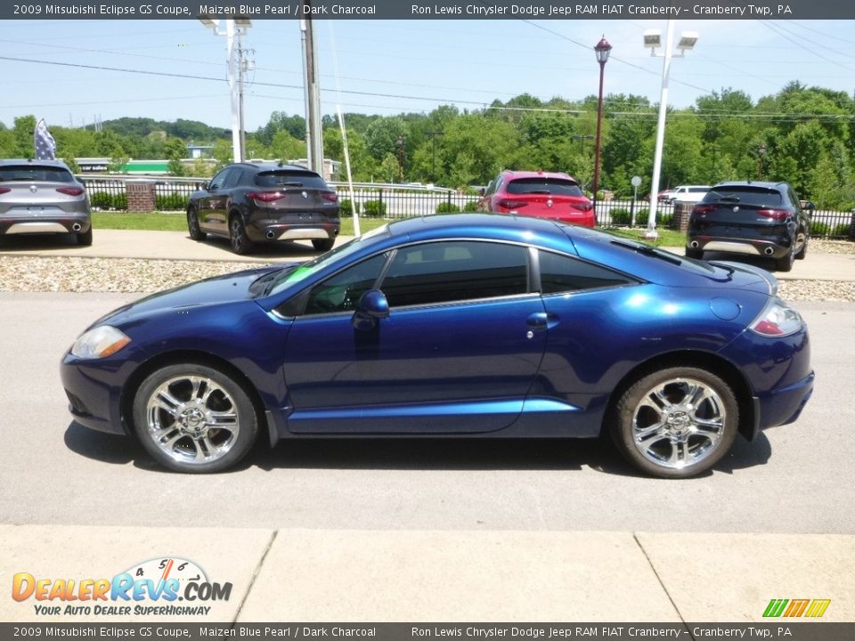 2009 Mitsubishi Eclipse GS Coupe Maizen Blue Pearl / Dark Charcoal Photo #6