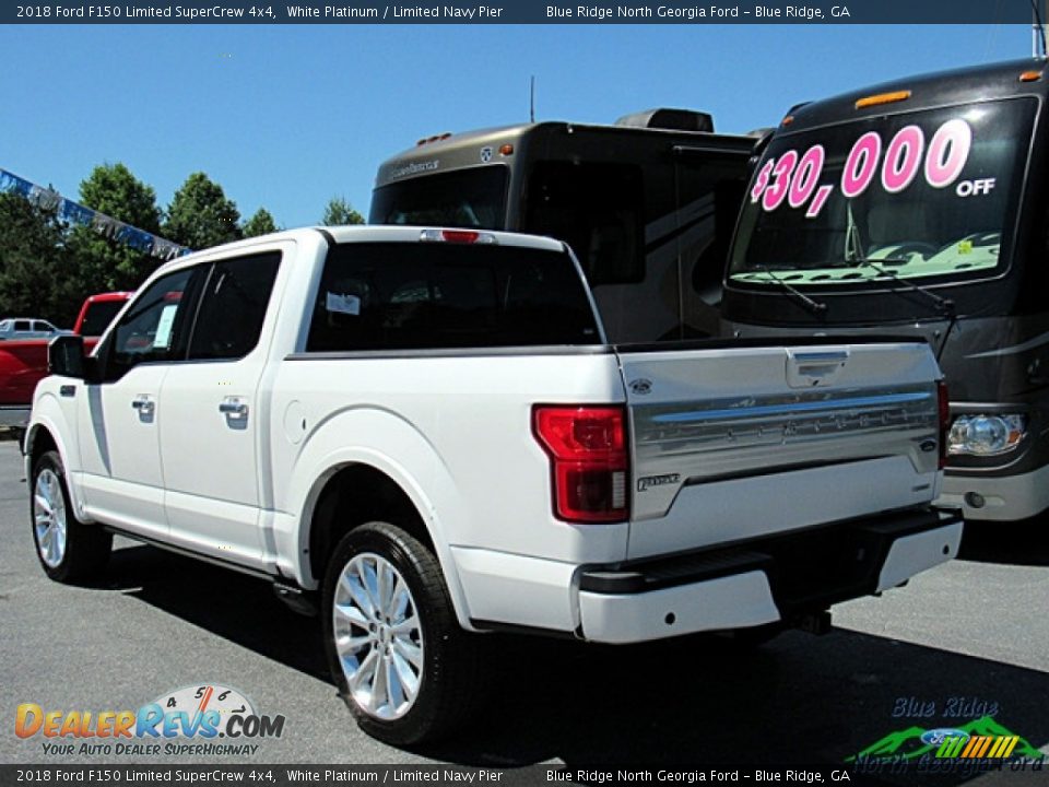 2018 Ford F150 Limited SuperCrew 4x4 White Platinum / Limited Navy Pier Photo #3