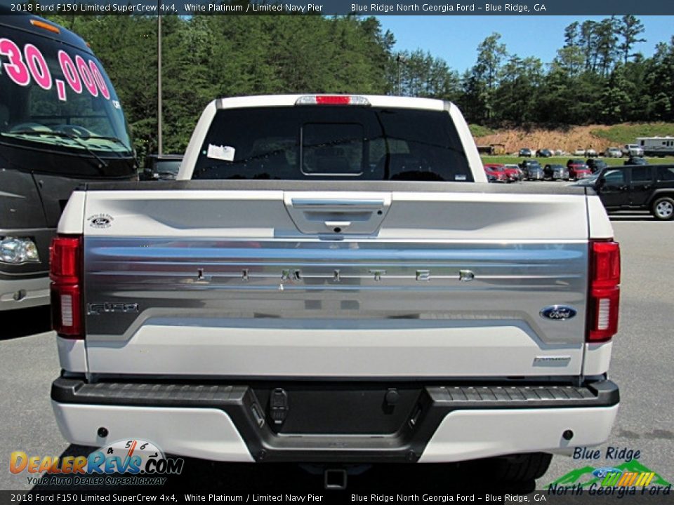 2018 Ford F150 Limited SuperCrew 4x4 White Platinum / Limited Navy Pier Photo #4