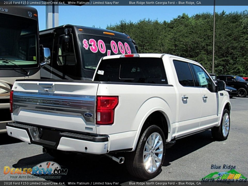 2018 Ford F150 Limited SuperCrew 4x4 White Platinum / Limited Navy Pier Photo #5