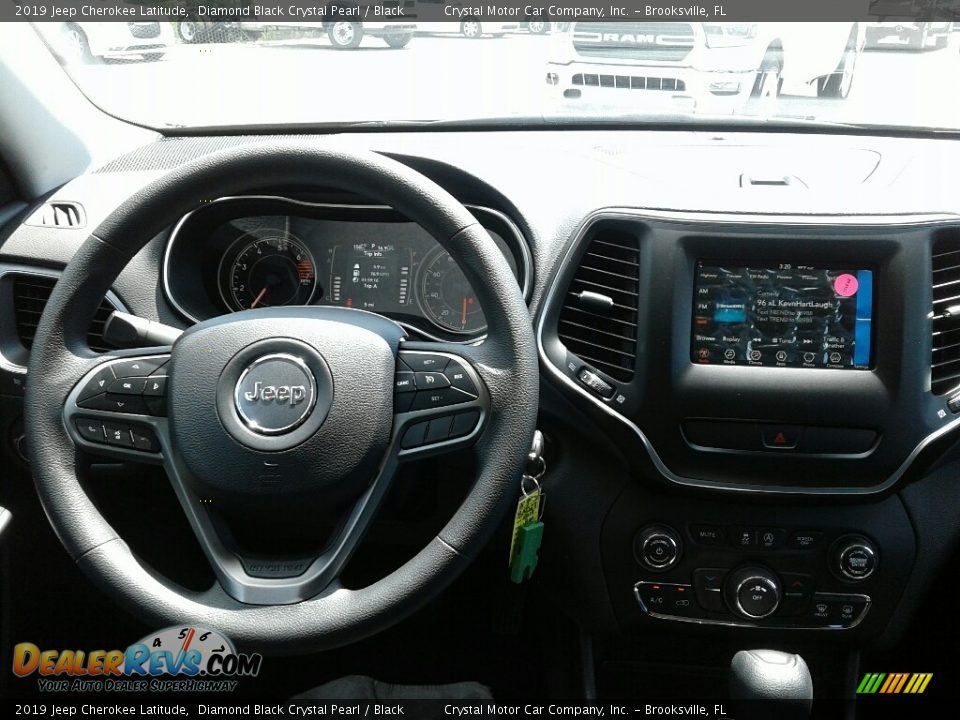 2019 Jeep Cherokee Latitude Diamond Black Crystal Pearl / Black Photo #13