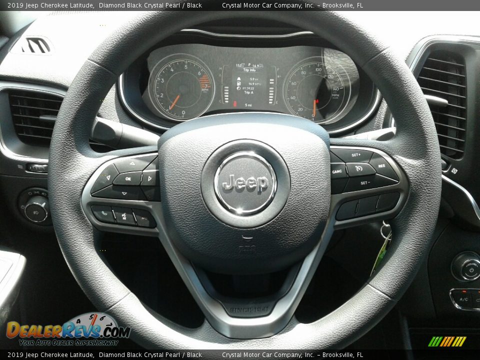2019 Jeep Cherokee Latitude Diamond Black Crystal Pearl / Black Photo #14