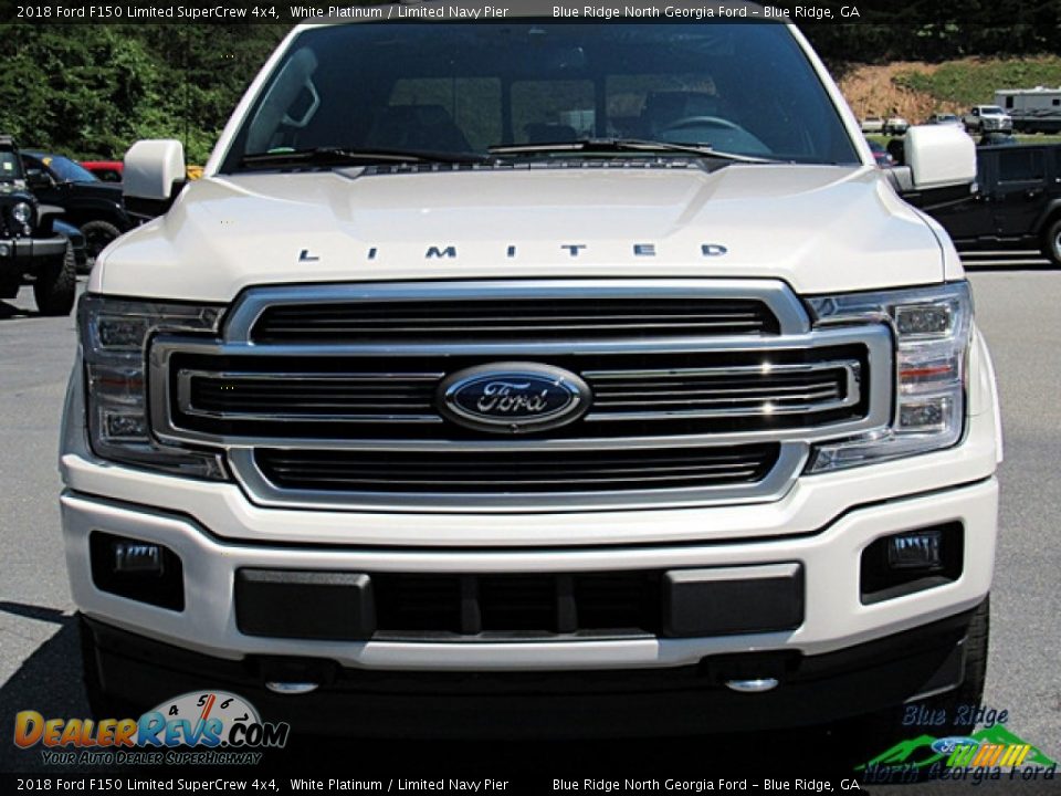 2018 Ford F150 Limited SuperCrew 4x4 White Platinum / Limited Navy Pier Photo #9