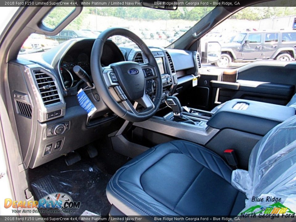 2018 Ford F150 Limited SuperCrew 4x4 White Platinum / Limited Navy Pier Photo #10