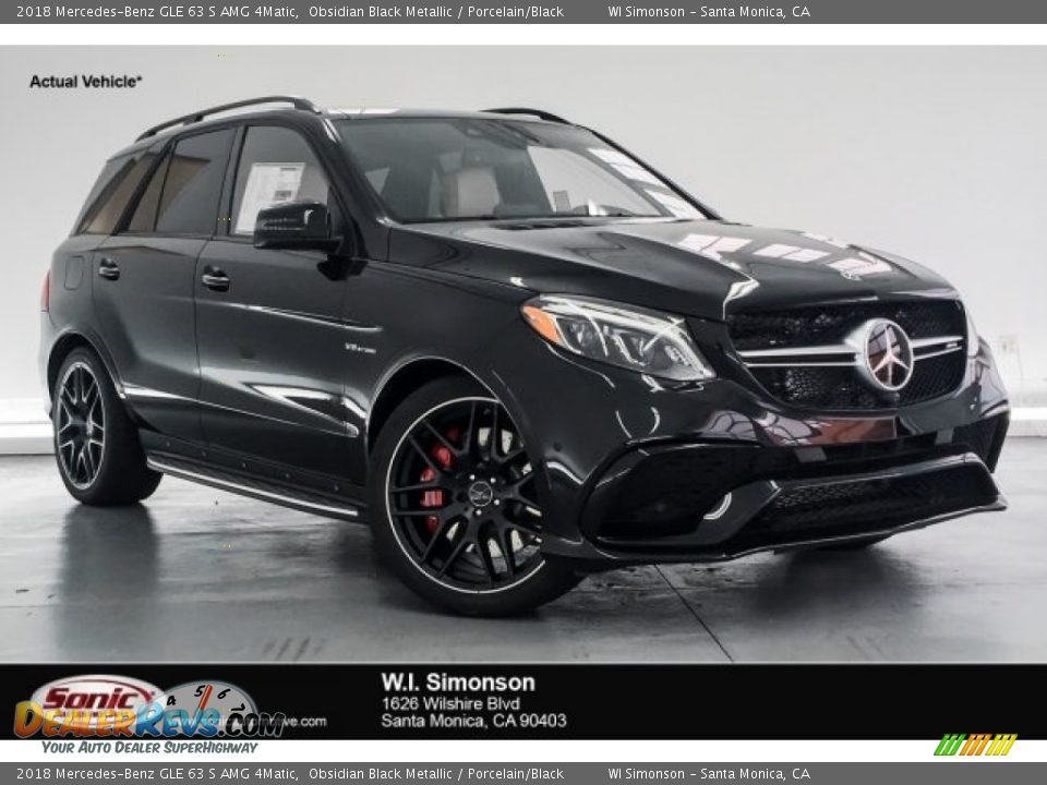 2018 Mercedes-Benz GLE 63 S AMG 4Matic Obsidian Black Metallic / Porcelain/Black Photo #1