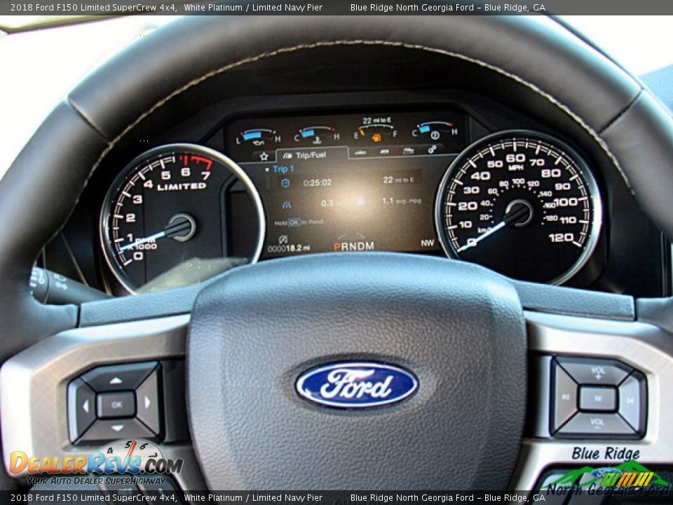 2018 Ford F150 Limited SuperCrew 4x4 White Platinum / Limited Navy Pier Photo #16