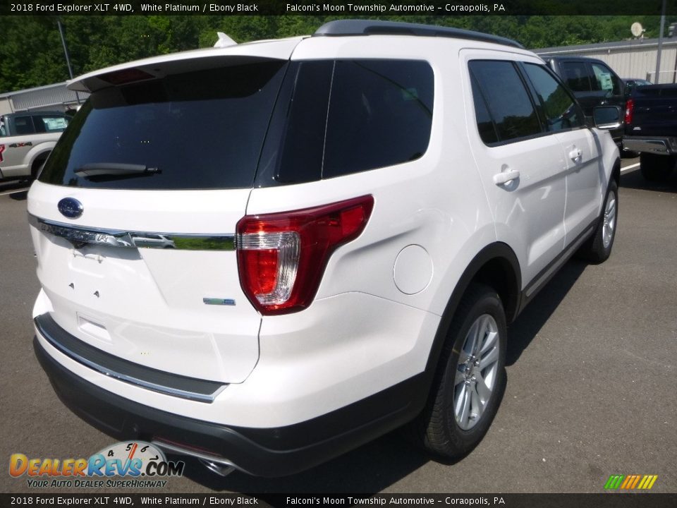 2018 Ford Explorer XLT 4WD White Platinum / Ebony Black Photo #2