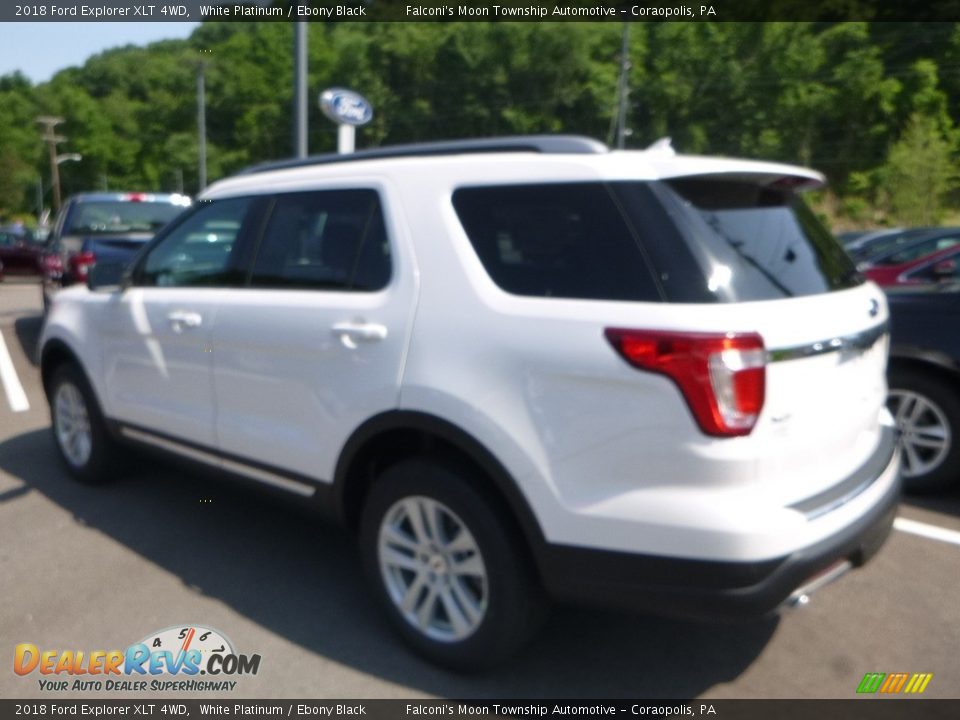 2018 Ford Explorer XLT 4WD White Platinum / Ebony Black Photo #6