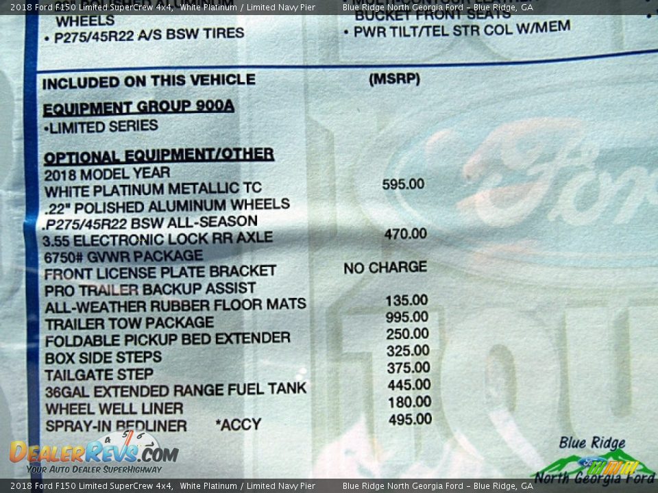 2018 Ford F150 Limited SuperCrew 4x4 White Platinum / Limited Navy Pier Photo #32