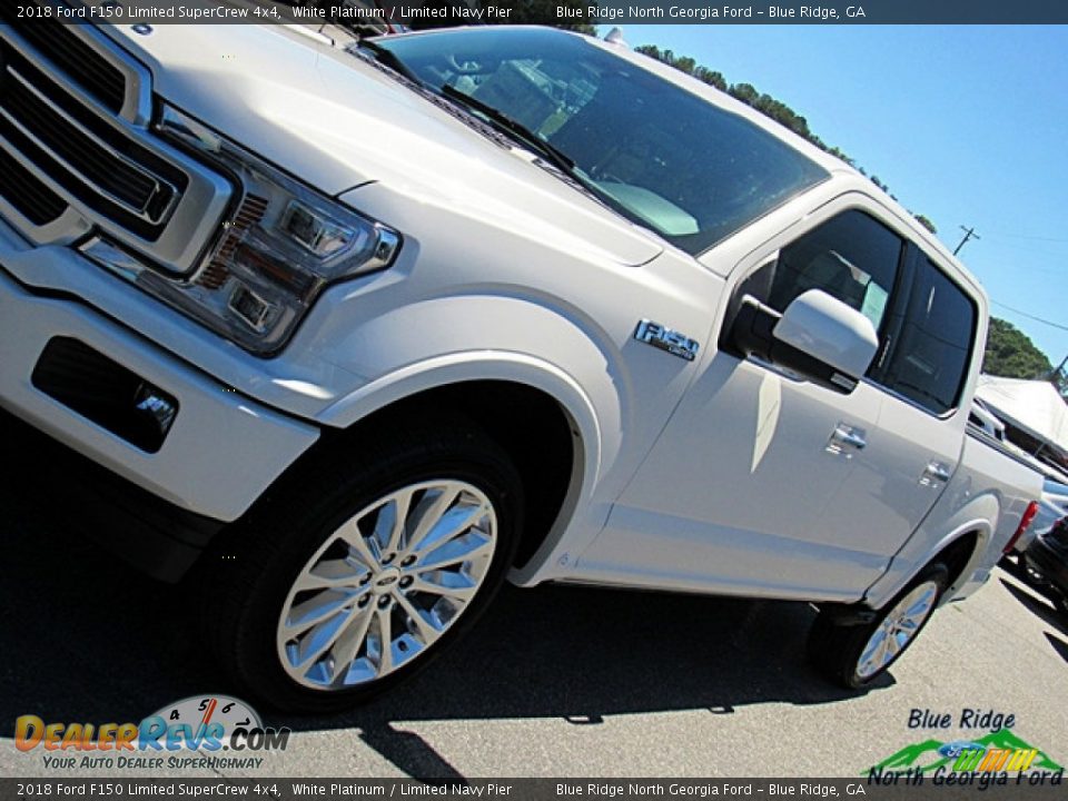 2018 Ford F150 Limited SuperCrew 4x4 White Platinum / Limited Navy Pier Photo #34