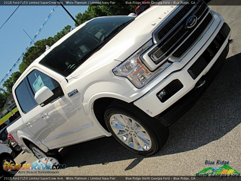 2018 Ford F150 Limited SuperCrew 4x4 White Platinum / Limited Navy Pier Photo #35