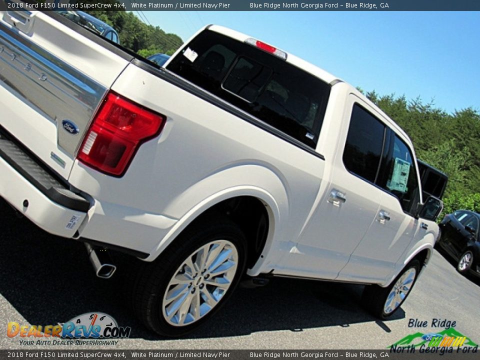 2018 Ford F150 Limited SuperCrew 4x4 White Platinum / Limited Navy Pier Photo #36