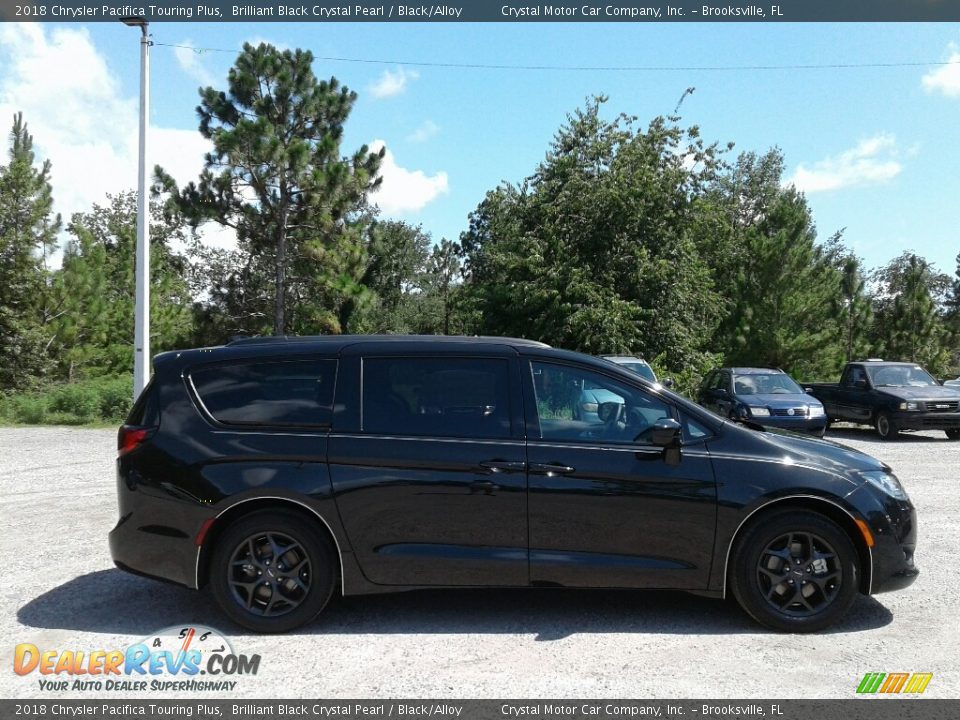 2018 Chrysler Pacifica Touring Plus Brilliant Black Crystal Pearl / Black/Alloy Photo #6