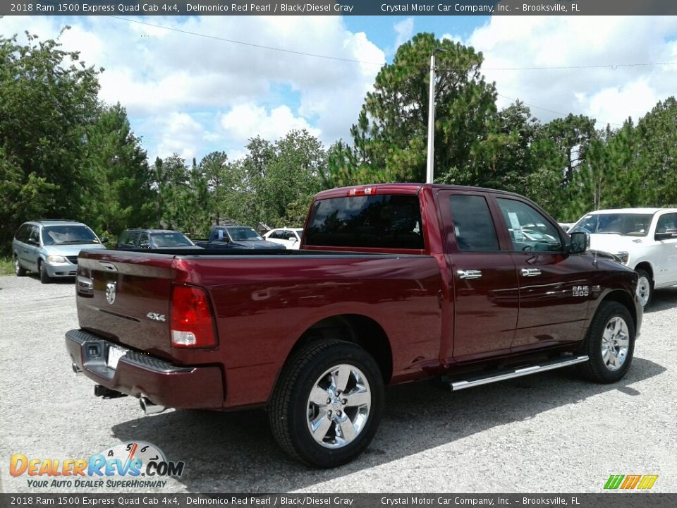 2018 Ram 1500 Express Quad Cab 4x4 Delmonico Red Pearl / Black/Diesel Gray Photo #5