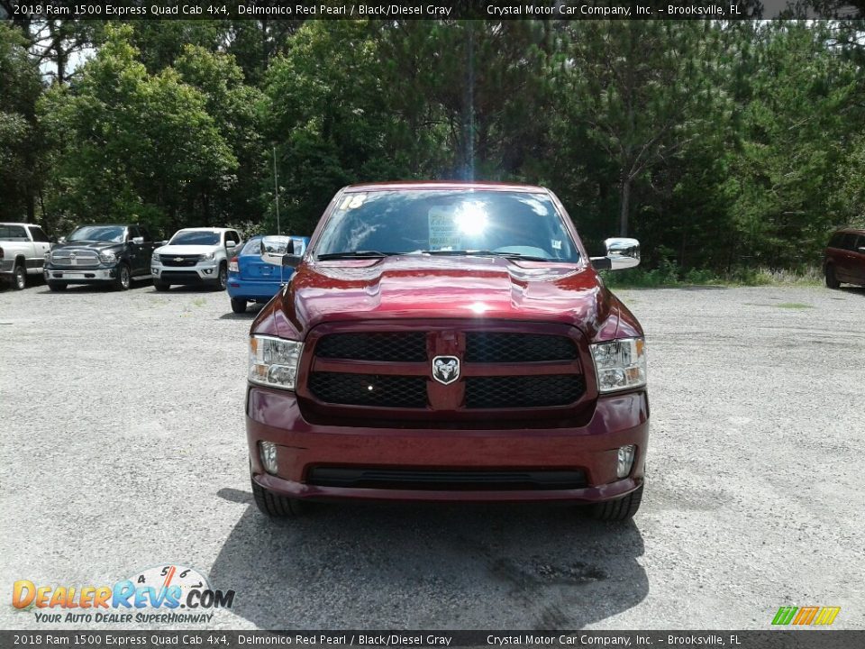 2018 Ram 1500 Express Quad Cab 4x4 Delmonico Red Pearl / Black/Diesel Gray Photo #8