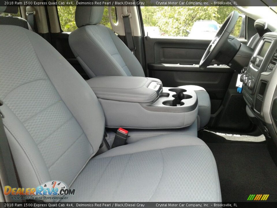 2018 Ram 1500 Express Quad Cab 4x4 Delmonico Red Pearl / Black/Diesel Gray Photo #12