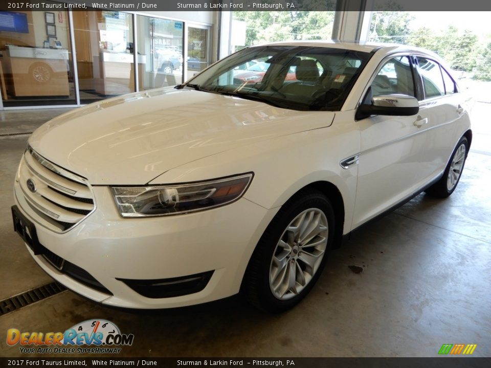 2017 Ford Taurus Limited White Platinum / Dune Photo #4